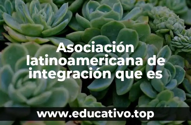 Asociación latinoamericana de integración que es