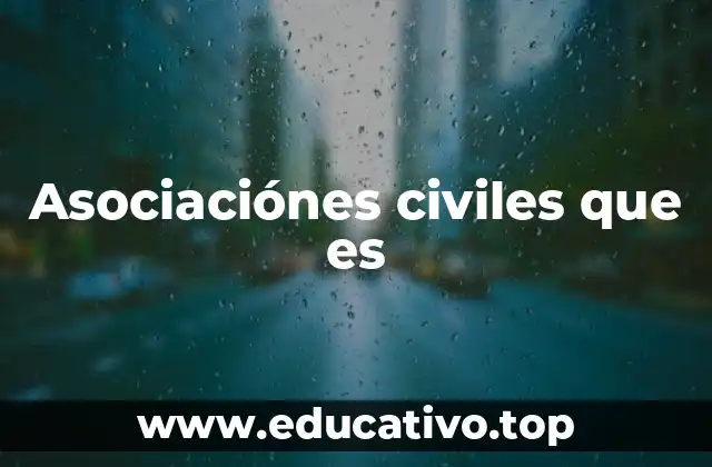 Asociaciónes civiles que es