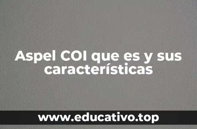 Aspel COI que es y sus características