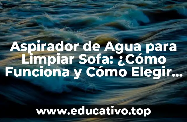 Aspirador de Agua para Limpiar Sofa: ¿Cómo Funciona y Cómo Elegir el Mejor?