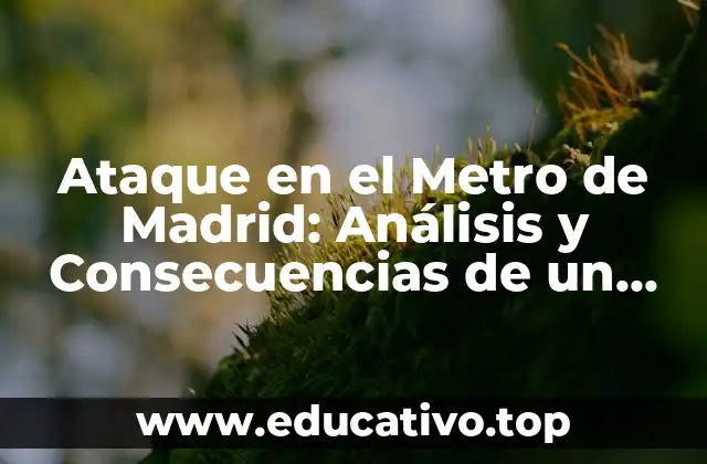 Ataque en el Metro de Madrid: Análisis y Consecuencias de un Suceso Terrorista