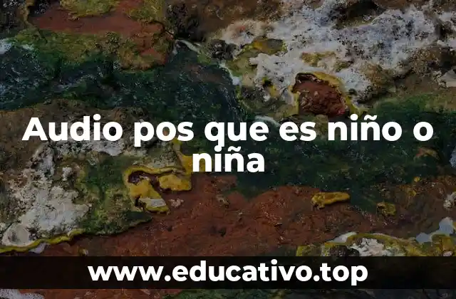 Audio pos que es niño o niña