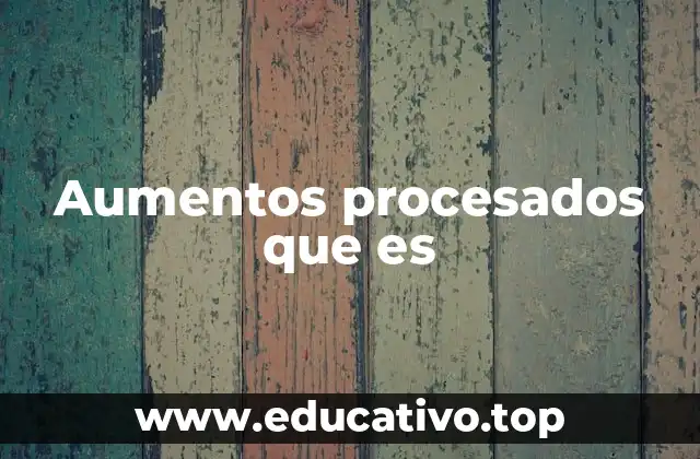 Aumentos procesados que es