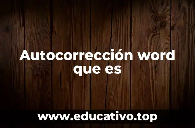 Autocorrección word que es