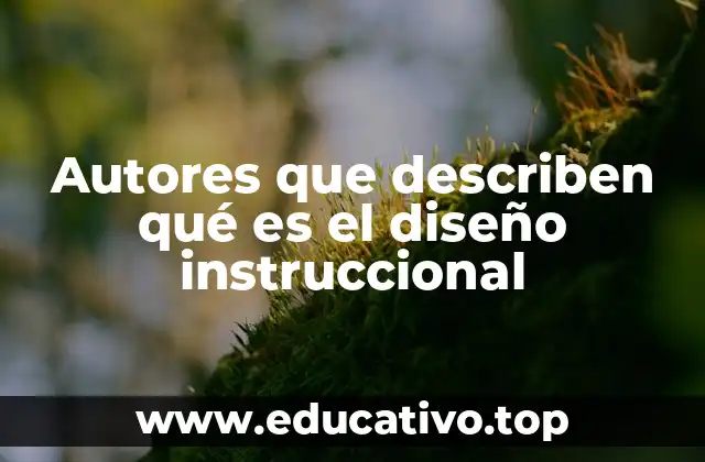 Autores que describen qué es el diseño instruccional