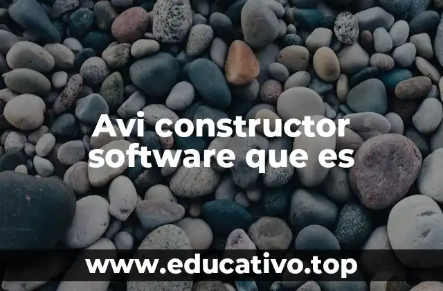 Avi constructor software que es