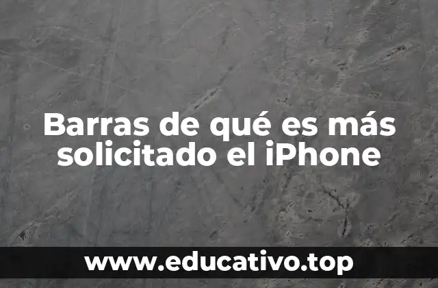 Barras de qué es más solicitado el iPhone
