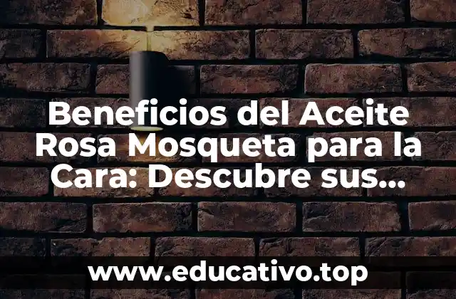 Beneficios del Aceite Rosa Mosqueta para la Cara: Descubre sus Propiedades Revitalizantes