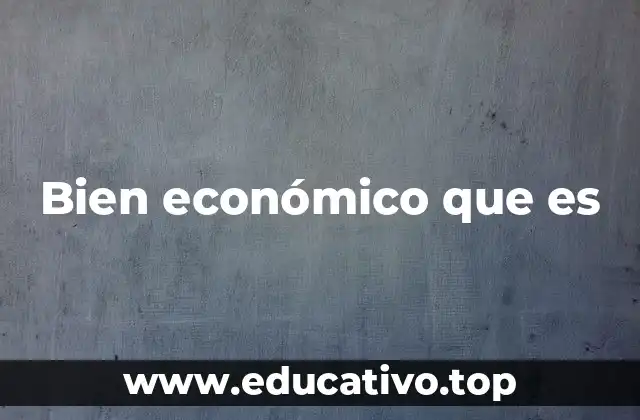 Bien económico que es