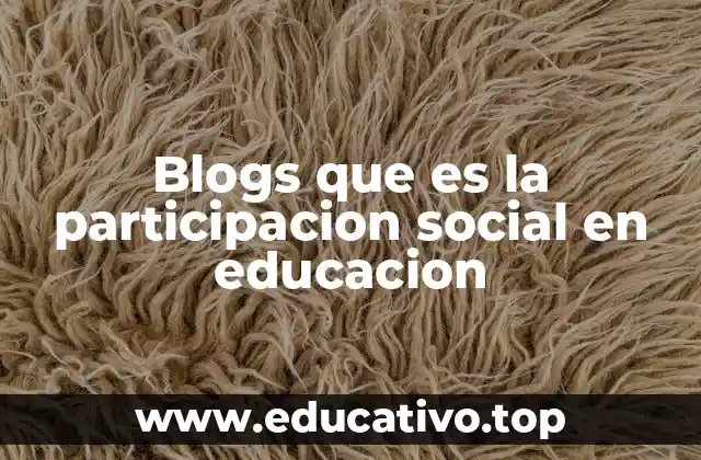 Blogs que es la participacion social en educacion