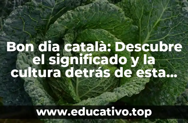 Bon dia català: Descubre el significado y la cultura detrás de esta expresión