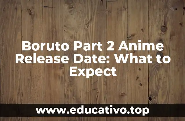 Boruto Part 2 Anime Release Date: What to Expect