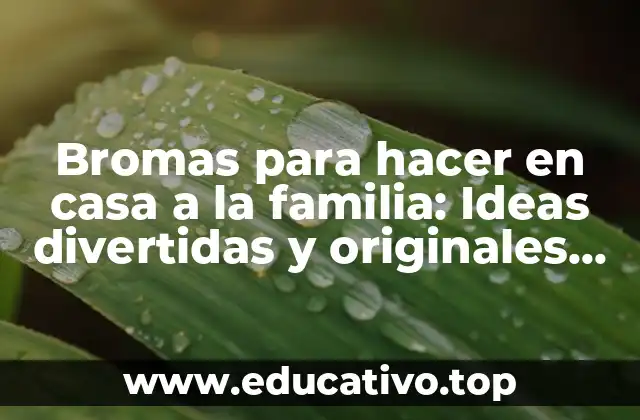 Bromas para hacer en casa a la familia: Ideas divertidas y originales para sorprender a tus seres queridos