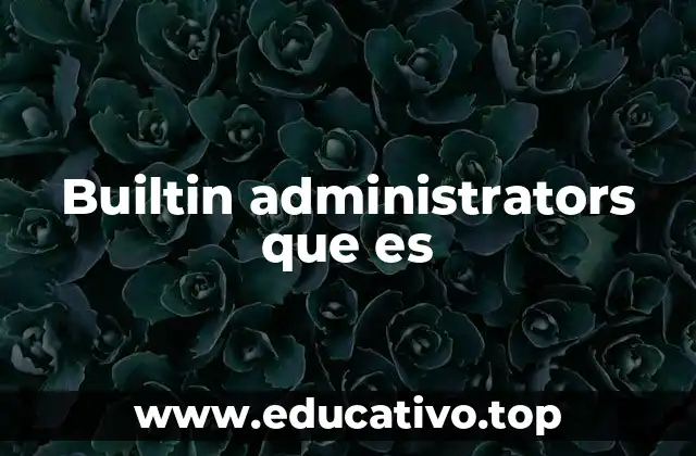 Builtin administrators que es