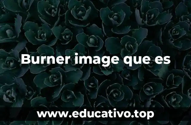 Burner image que es