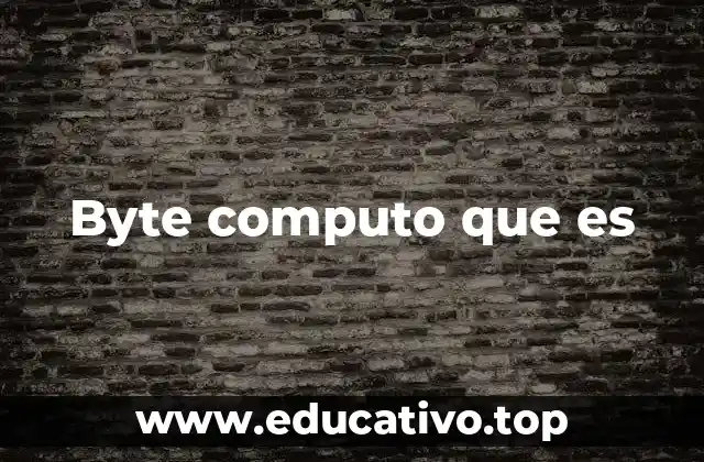 Byte computo que es