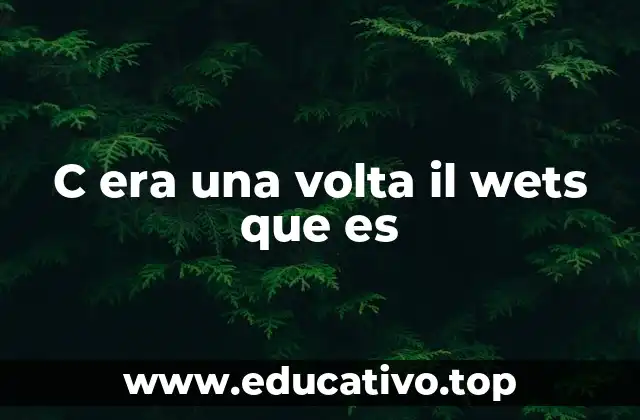 C era una volta il wets que es