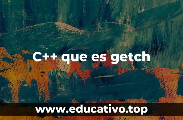 C++ que es getch