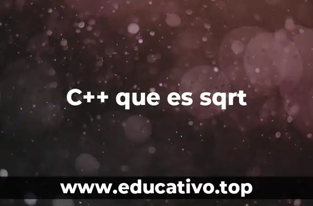 C++ que es sqrt
