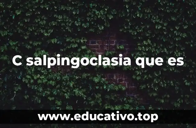 C salpingoclasia que es