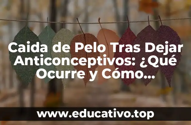 Caida de Pelo Tras Dejar Anticonceptivos: ¿Qué Ocurre y Cómo Prevenirlo?