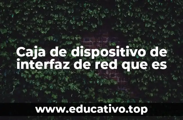 Caja de dispositivo de interfaz de red que es