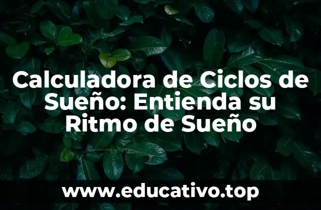 Calculadora de Ciclos de Sueño: Entienda su Ritmo de Sueño
