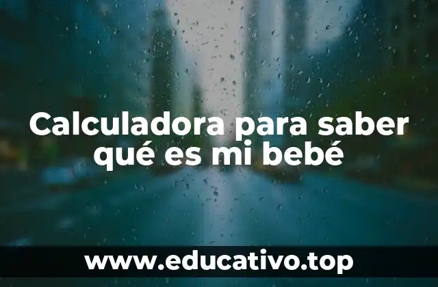 Calculadora para saber qué es mi bebé