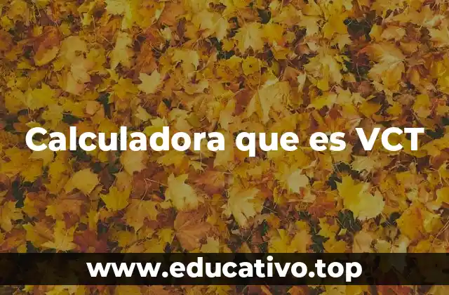 Calculadora que es VCT
