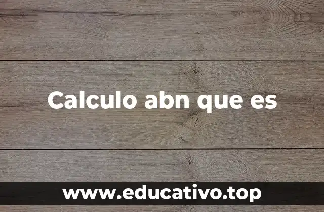 Fundamentos del cálculo ABN