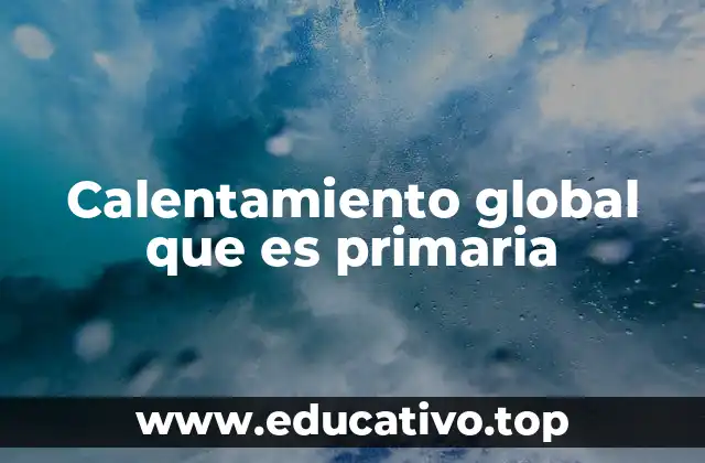 Introducción al cambio climático en la educación primaria