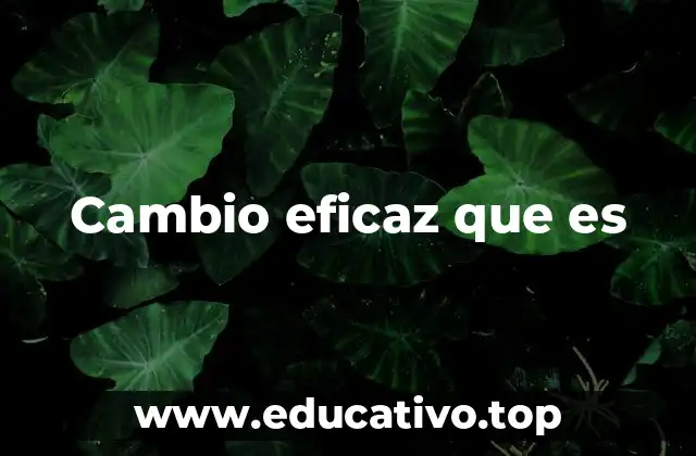 Cambio eficaz que es
