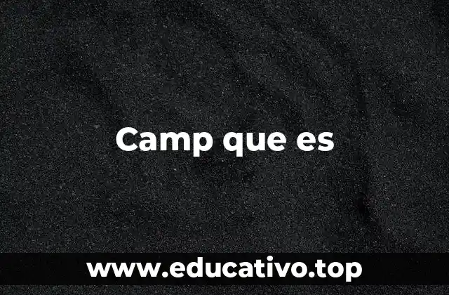 Camp que es