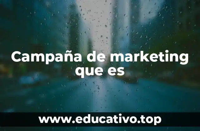 Campaña de marketing que es