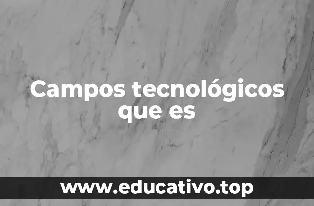 Campos tecnológicos que es