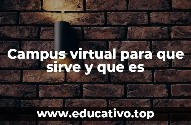 Campus virtual para que sirve y que es