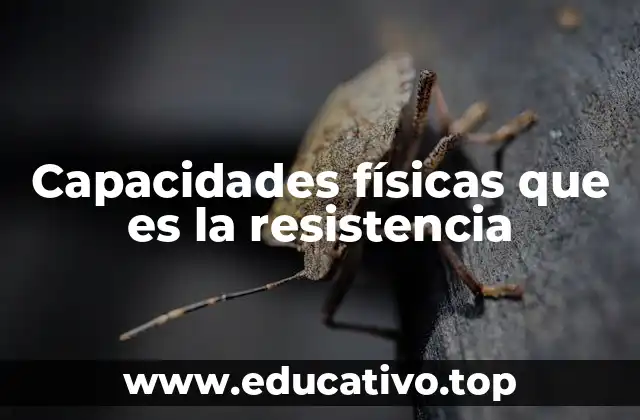 Capacidades físicas que es la resistencia