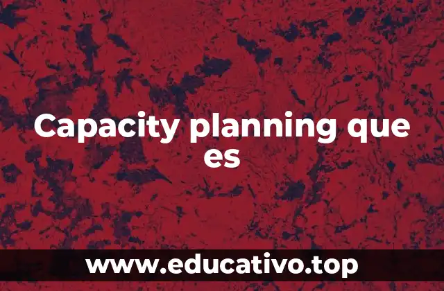 Capacity planning que es