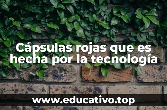Cápsulas rojas que es hecha por la tecnología