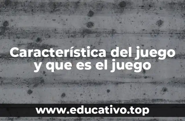 Característica del juego y que es el juego