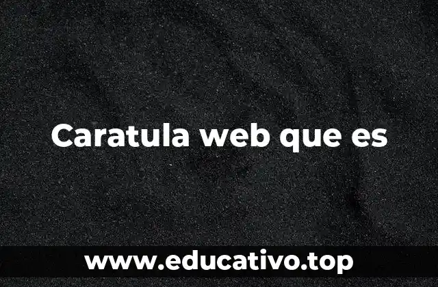 Caratula web que es
