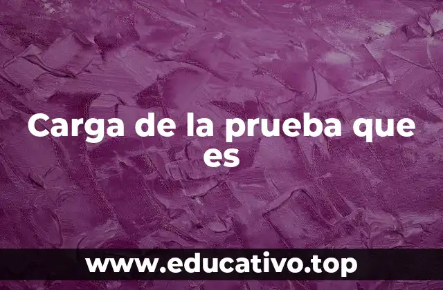Carga de la prueba que es