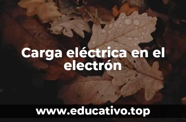 Carga eléctrica en el electrón