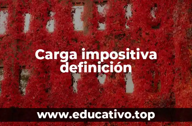 Carga impositiva definición