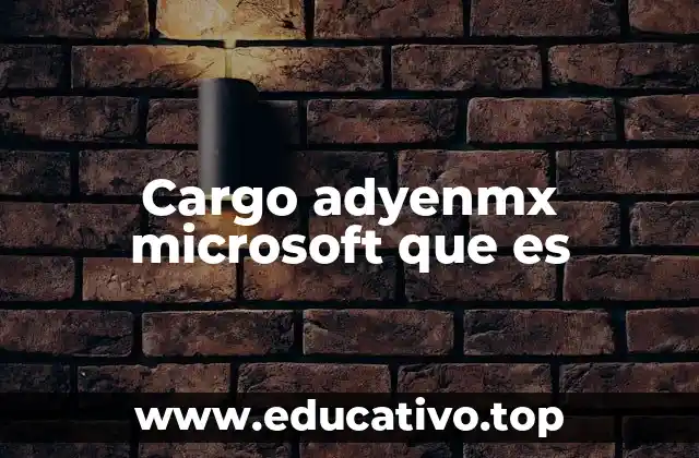Cargo adyenmx microsoft que es