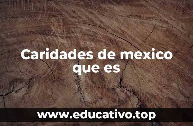 Caridades de mexico que es