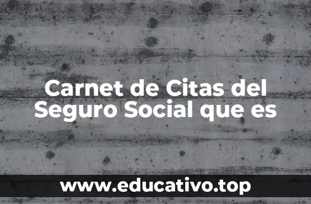 Carnet de Citas del Seguro Social que es