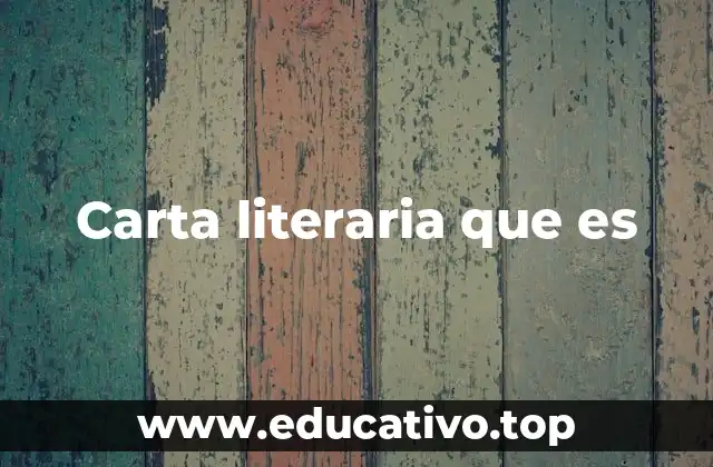 Carta literaria que es
