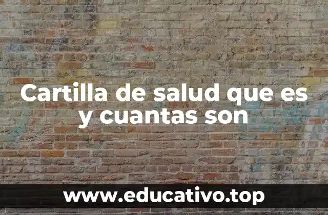 Cartilla de salud que es y cuantas son