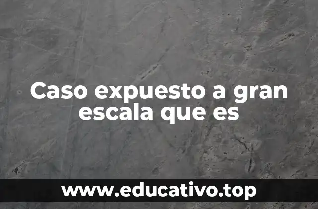 Caso expuesto a gran escala que es